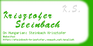 krisztofer steinbach business card